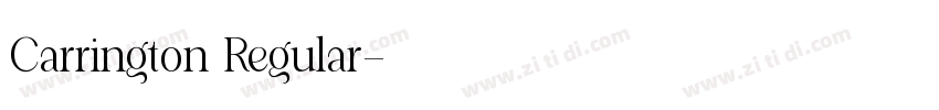 Carrington Regular字体转换